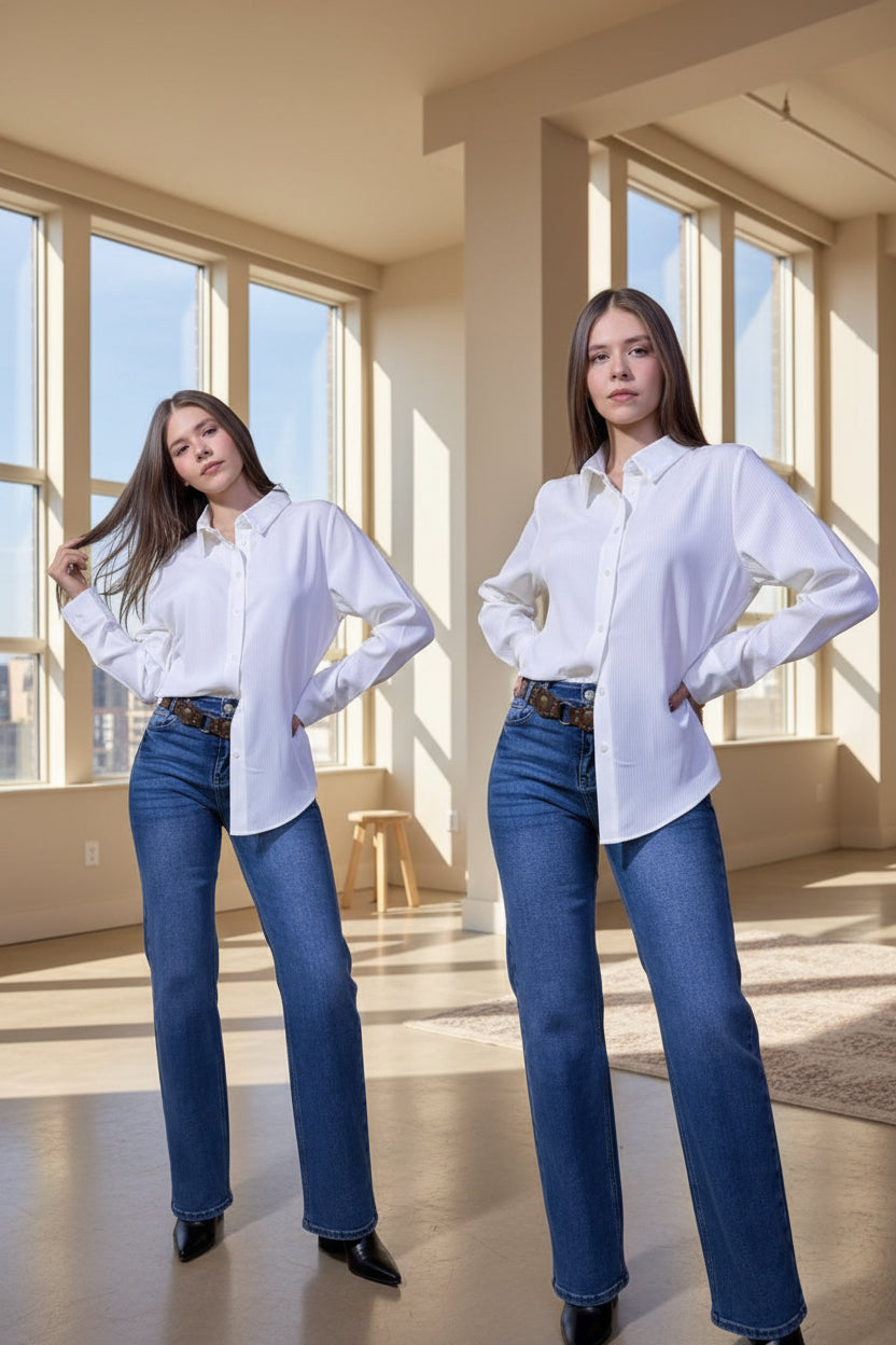 Camisa Blanca Manga Larga