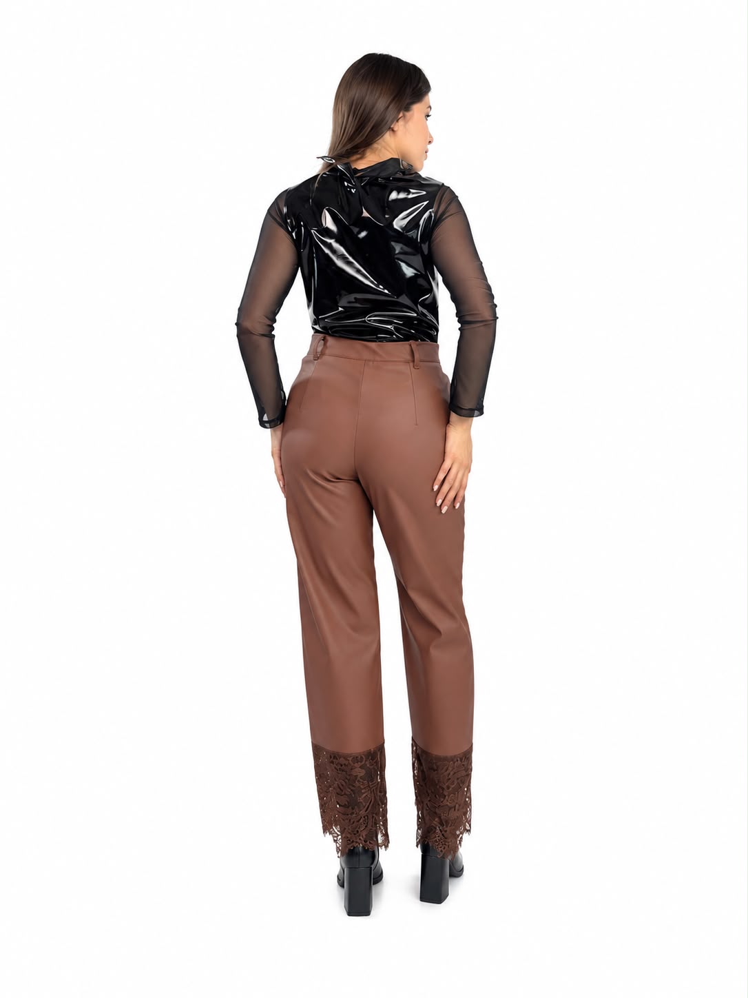 PANTALON VINIPIEL ENCAJE