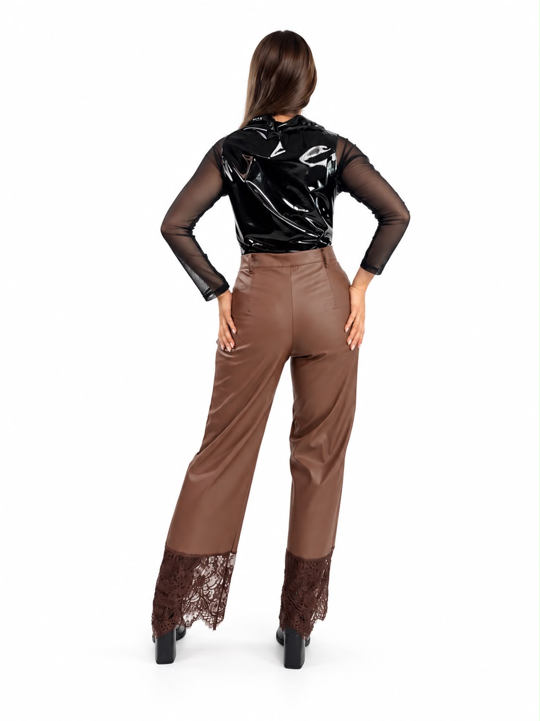 PANTALON VINIPIEL ENCAJE