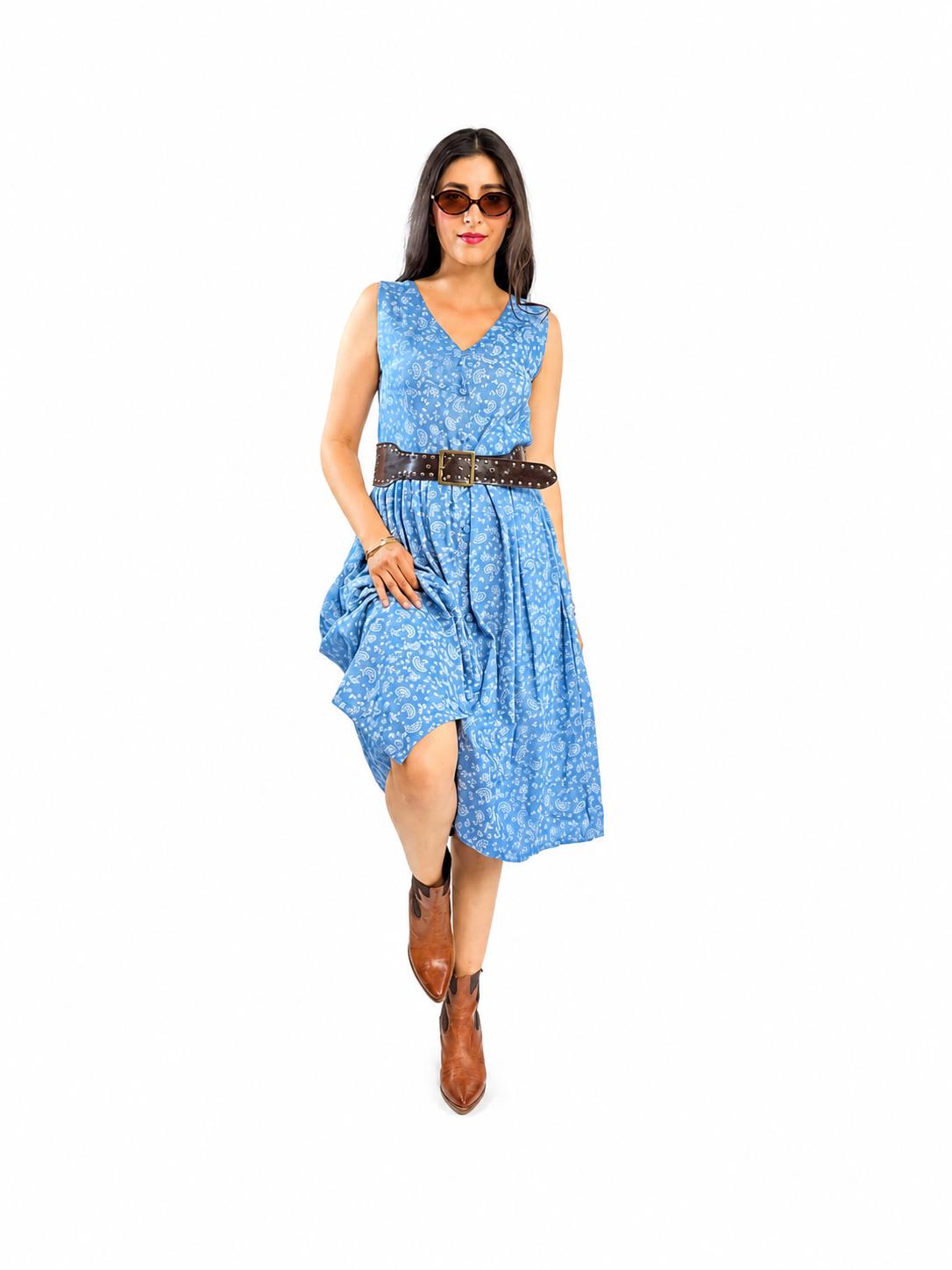 VESTIDO MEZCLILLA BOTONES