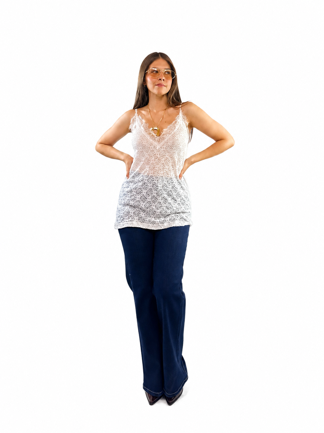 BLUSA TIRANTE DE ENCAJE
