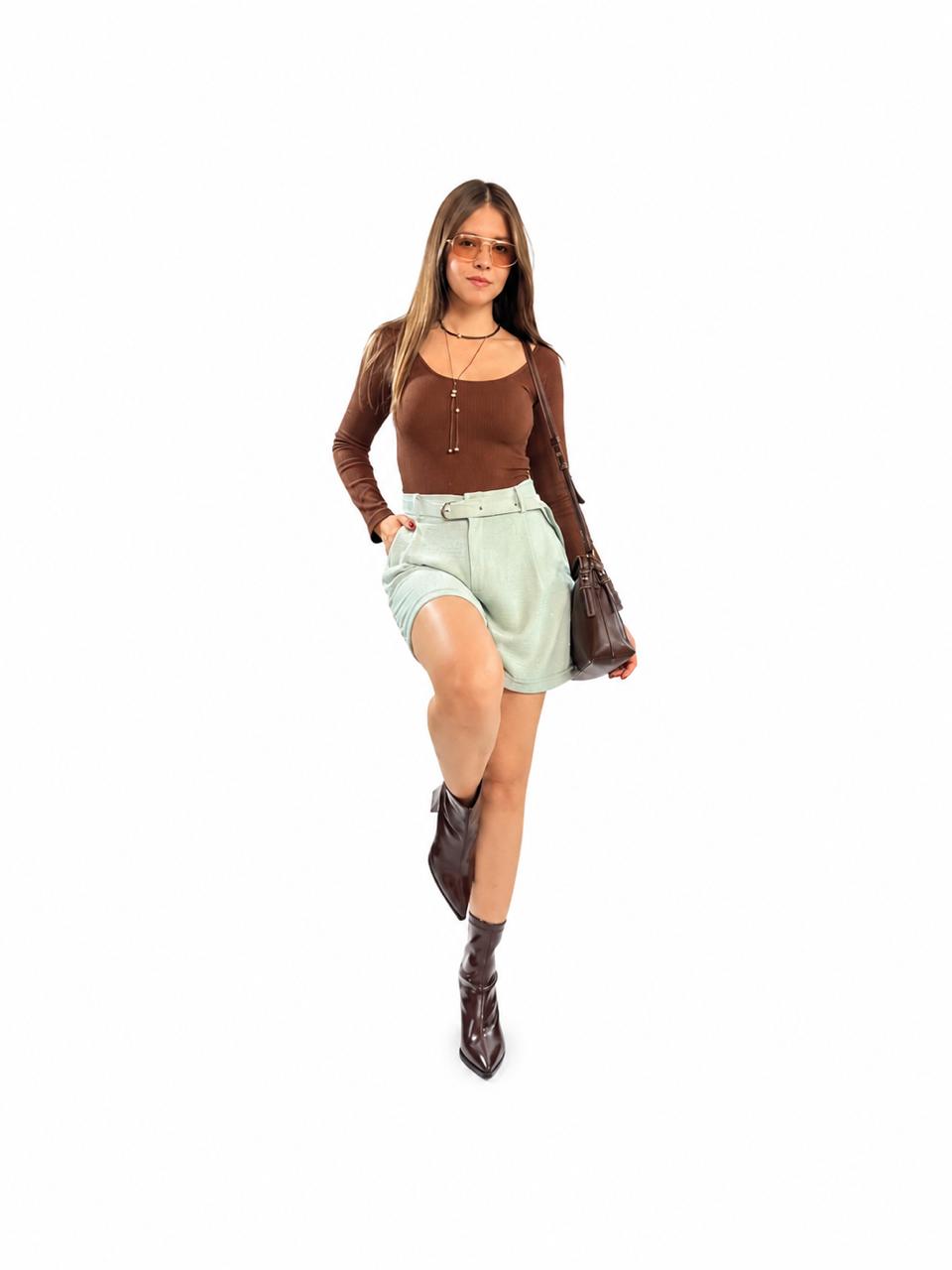 SHORT DE BRILLOS C/CINTO