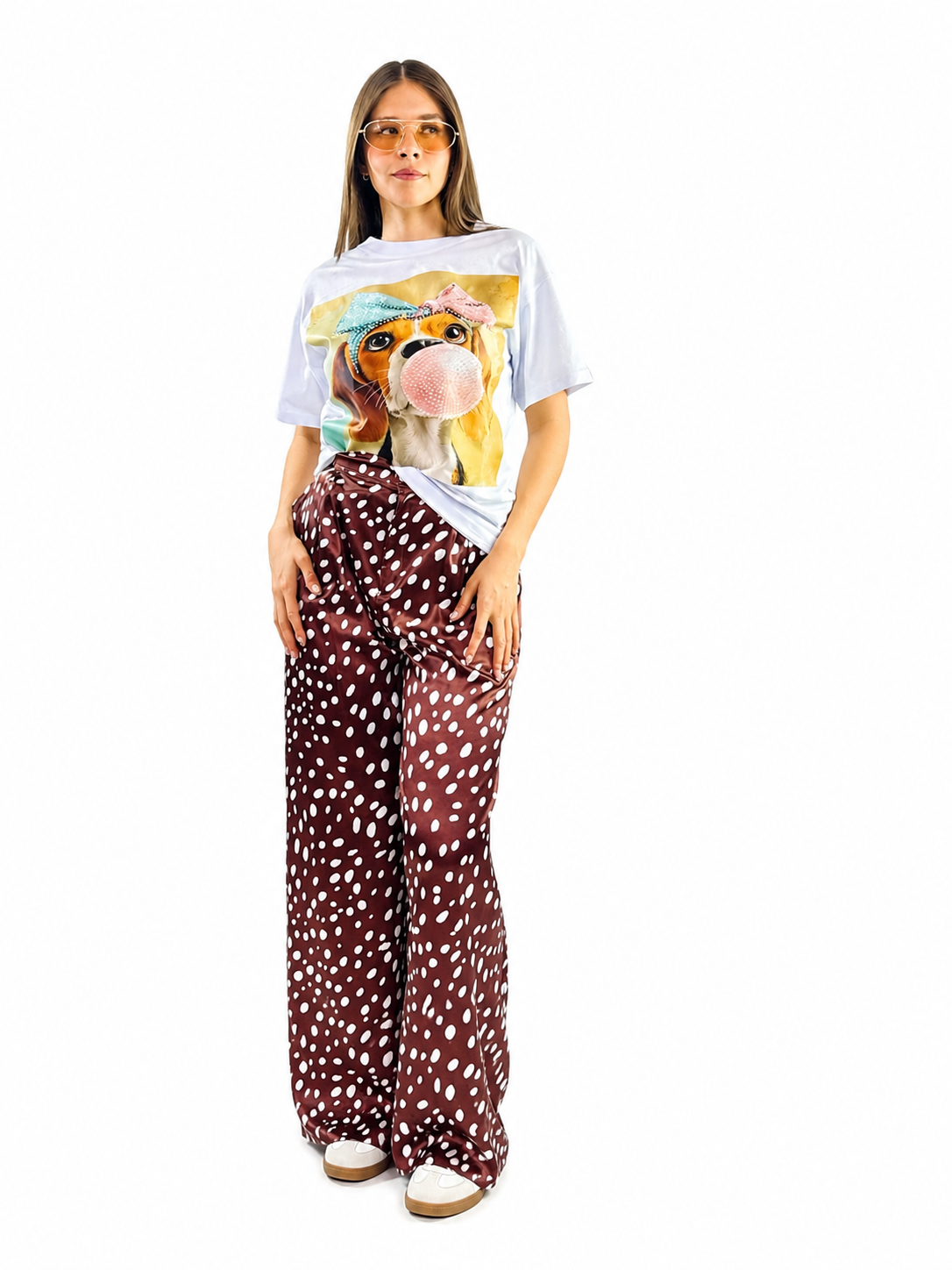 PLAYERA PERRITO MOÑO BRILLOS