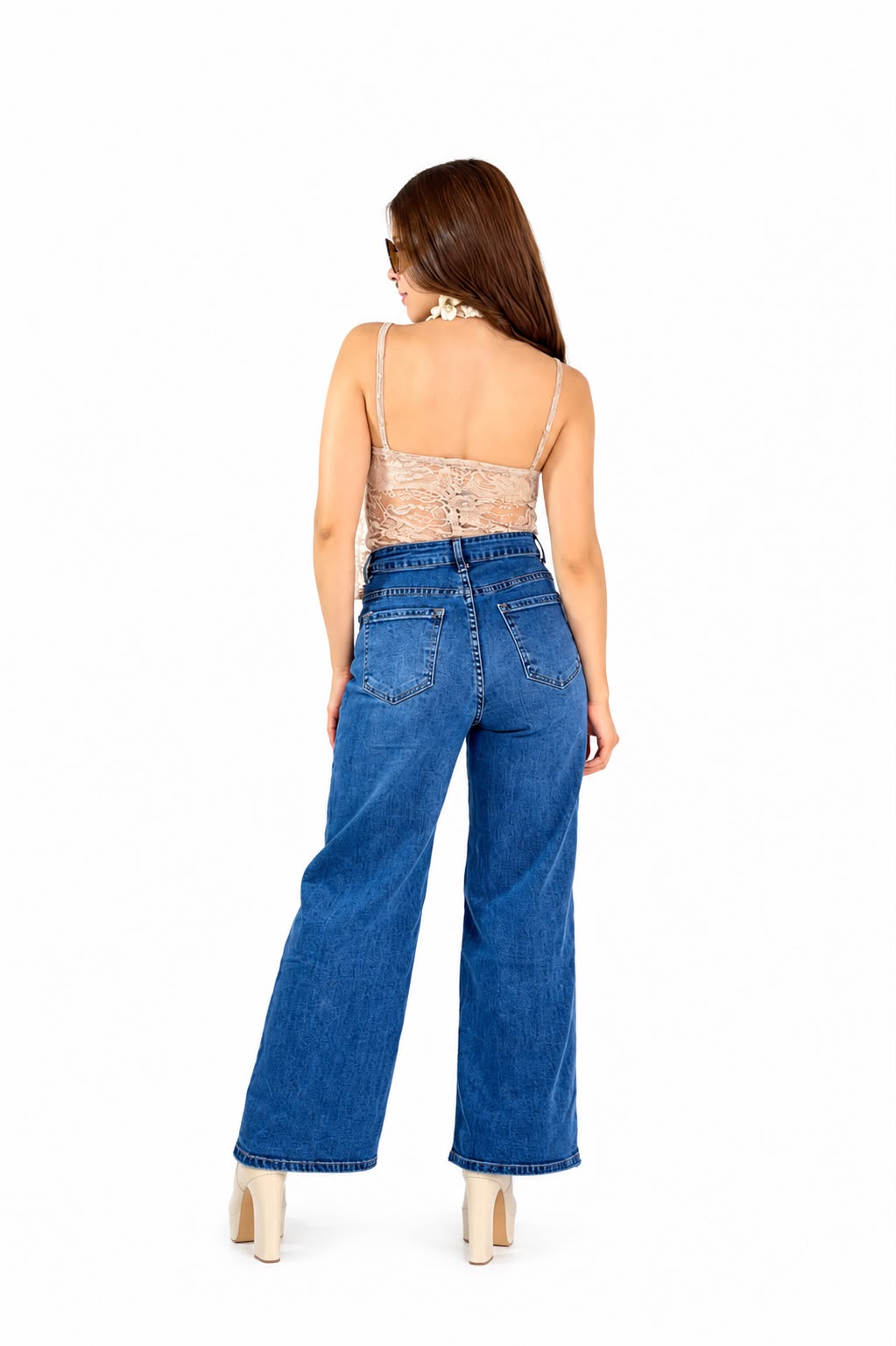 BLUSA ENCAJE CORBATA