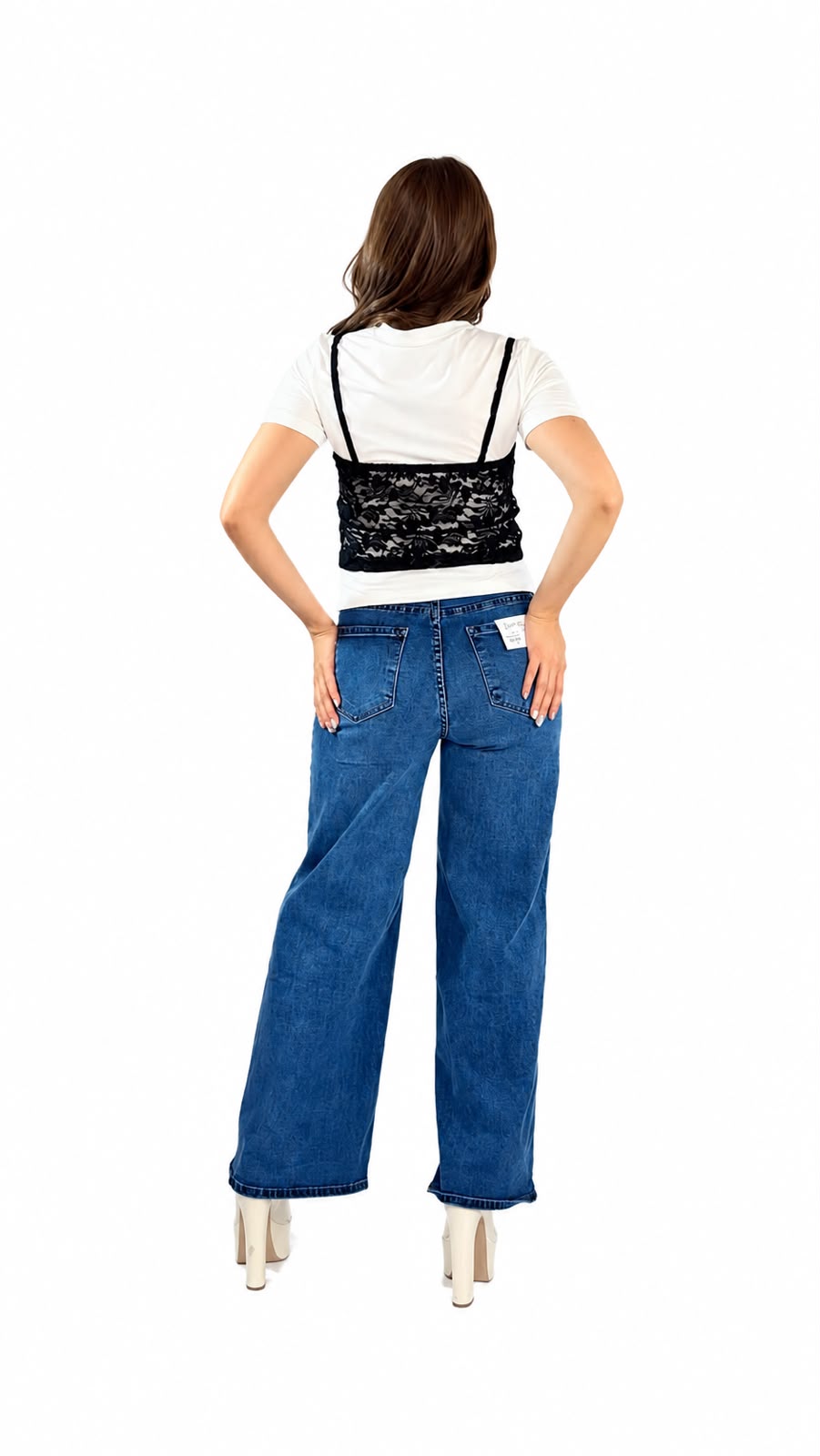 BLUSA ENCAJE C/T-SHIRT M/CORTA