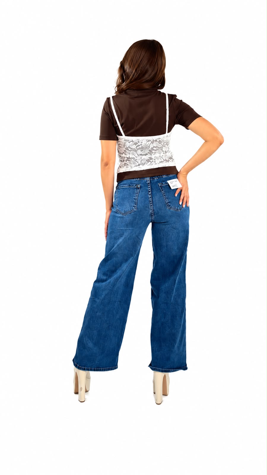 BLUSA ENCAJE C/T-SHIRT M/CORTA