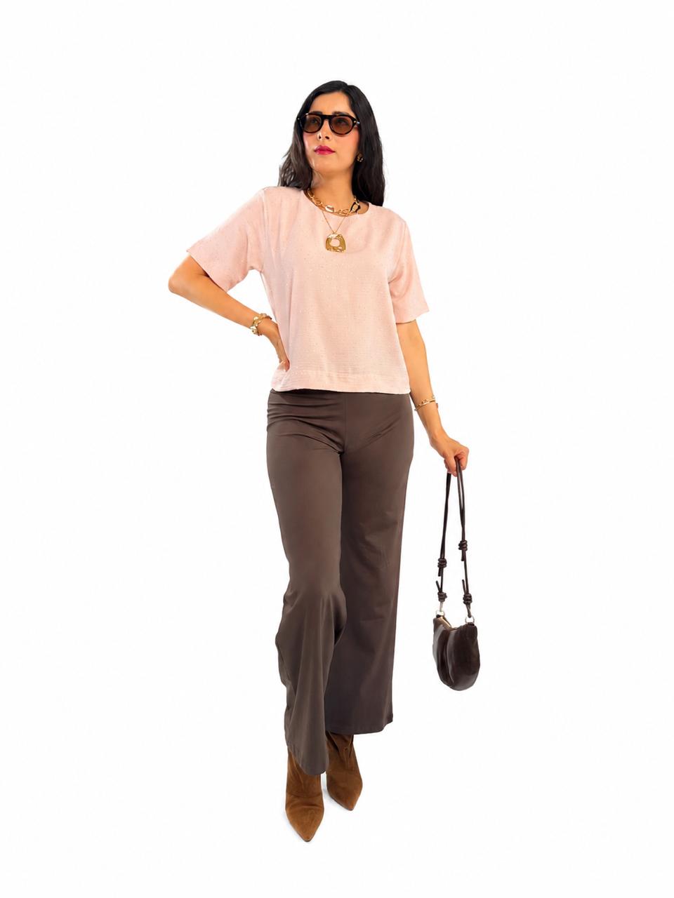 BLUSA MANGA CORTA C/BRILLOS