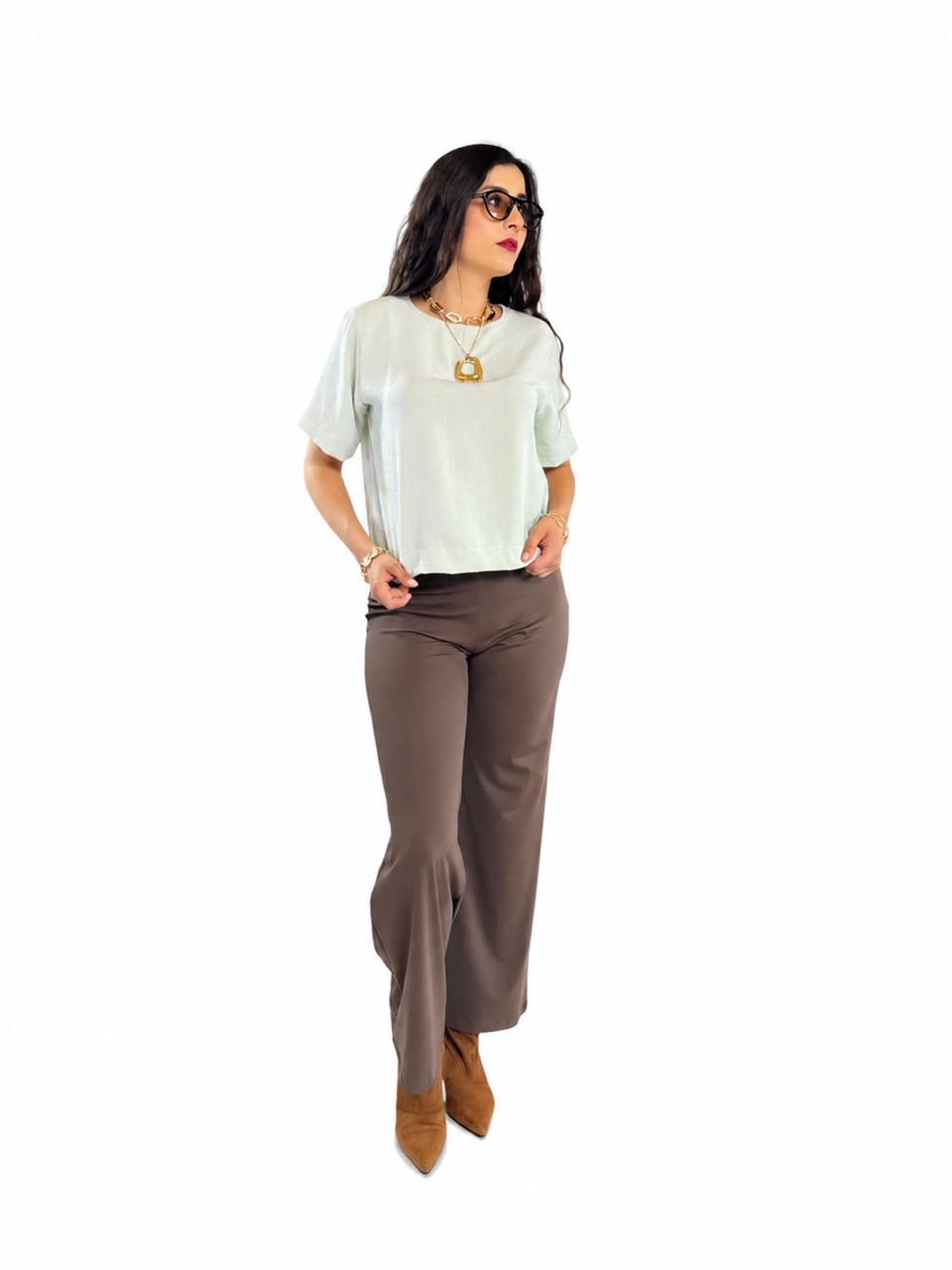 BLUSA MANGA CORTA C/BRILLOS