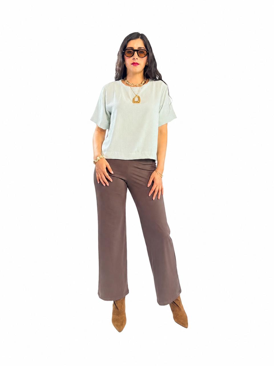 BLUSA MANGA CORTA C/BRILLOS
