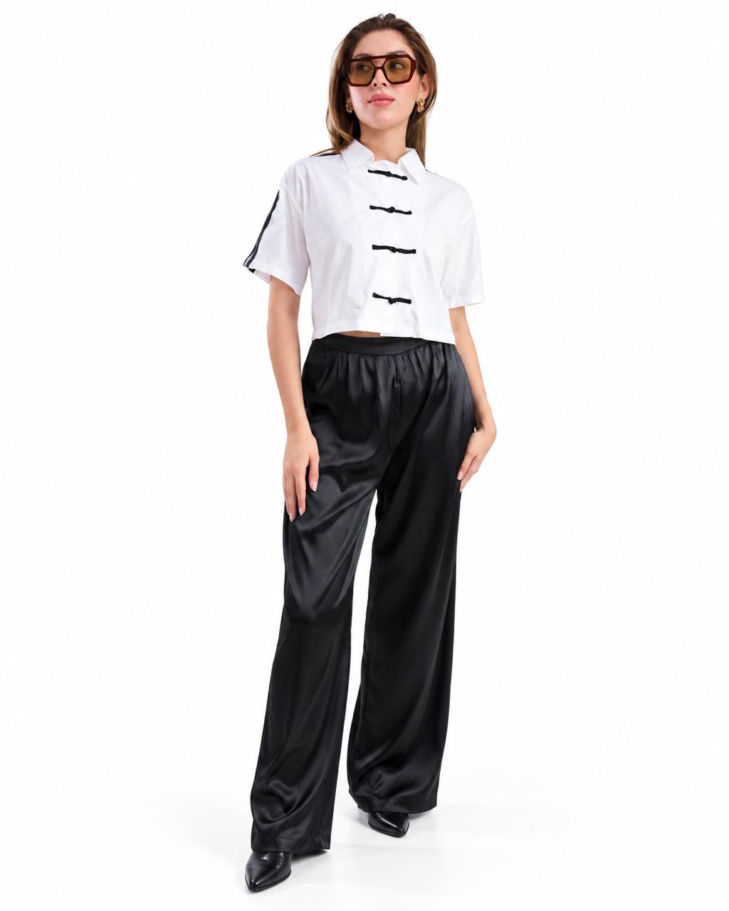 CAMISA CON VIVOS MANGA CORTA