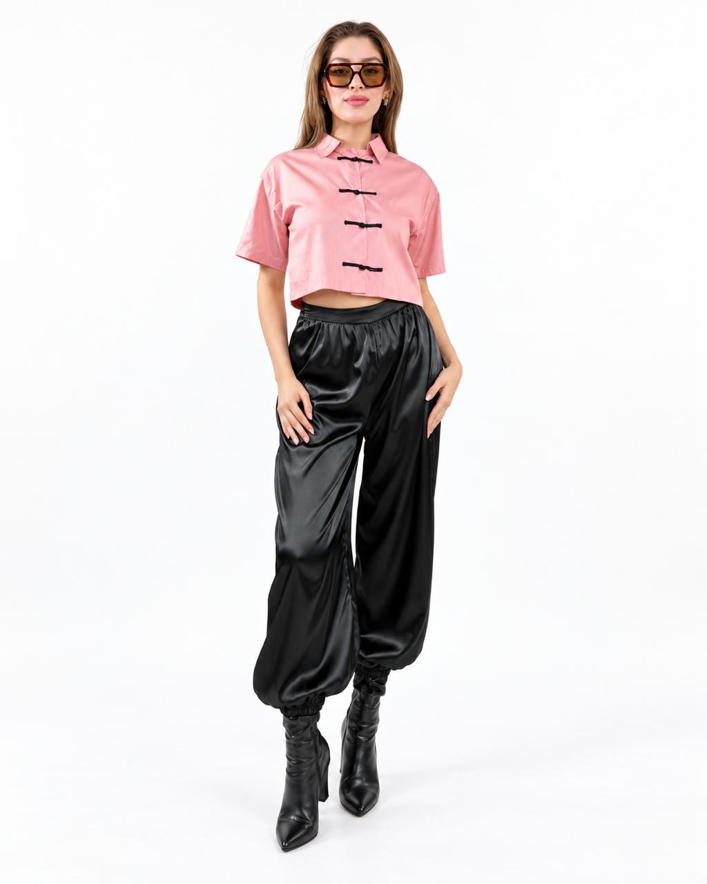 CAMISA CON VIVOS MANGA CORTA