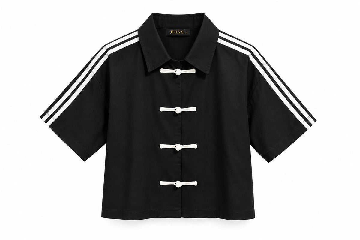CAMISA CON VIVOS MANGA CORTA