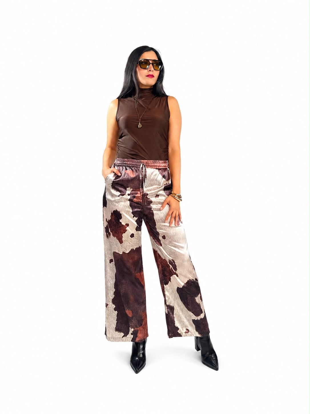 PANTALON SATIN VACA