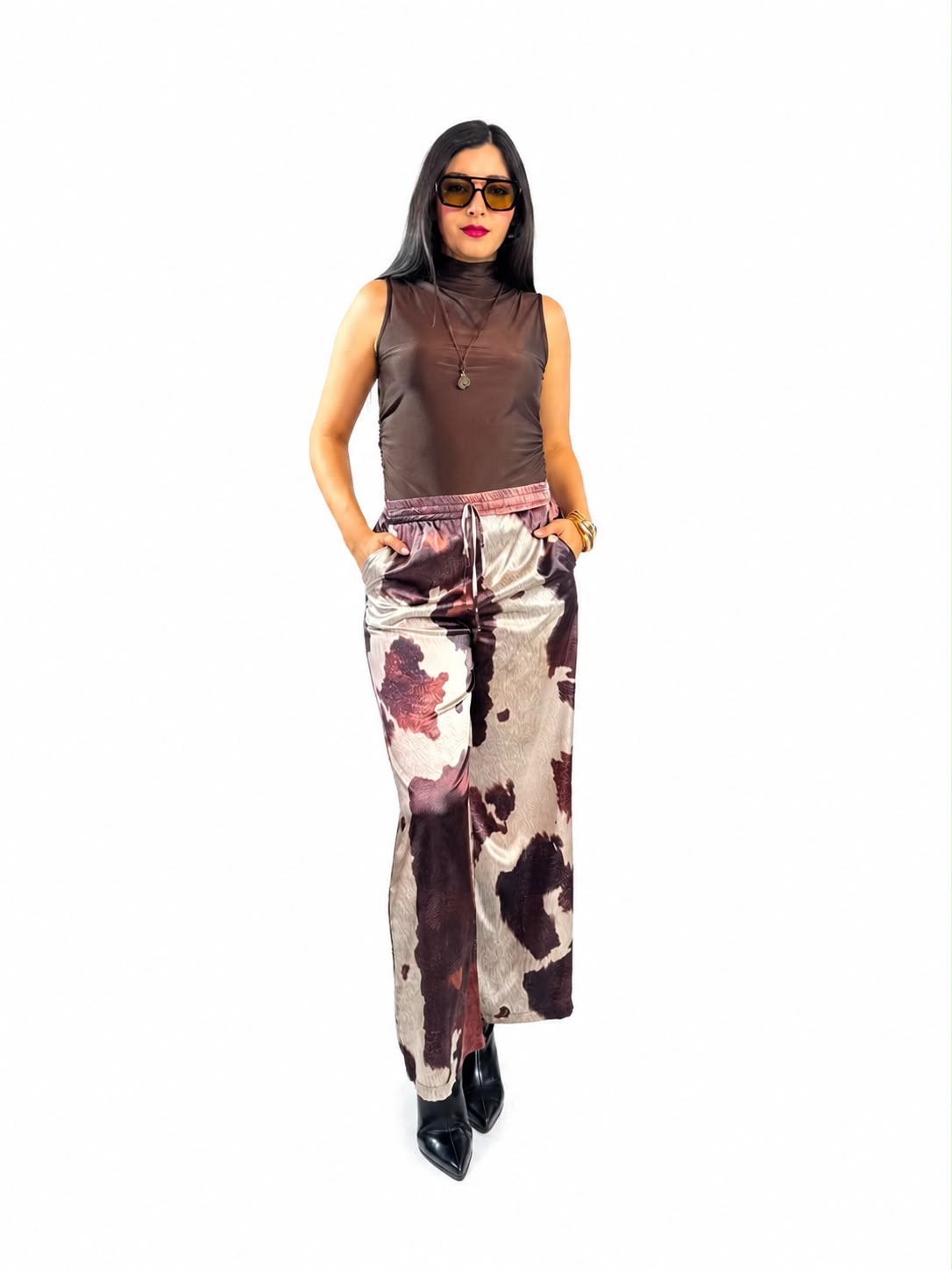 PANTALON SATIN VACA