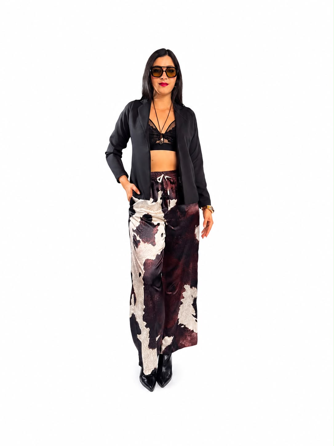 PANTALON SATIN VACA