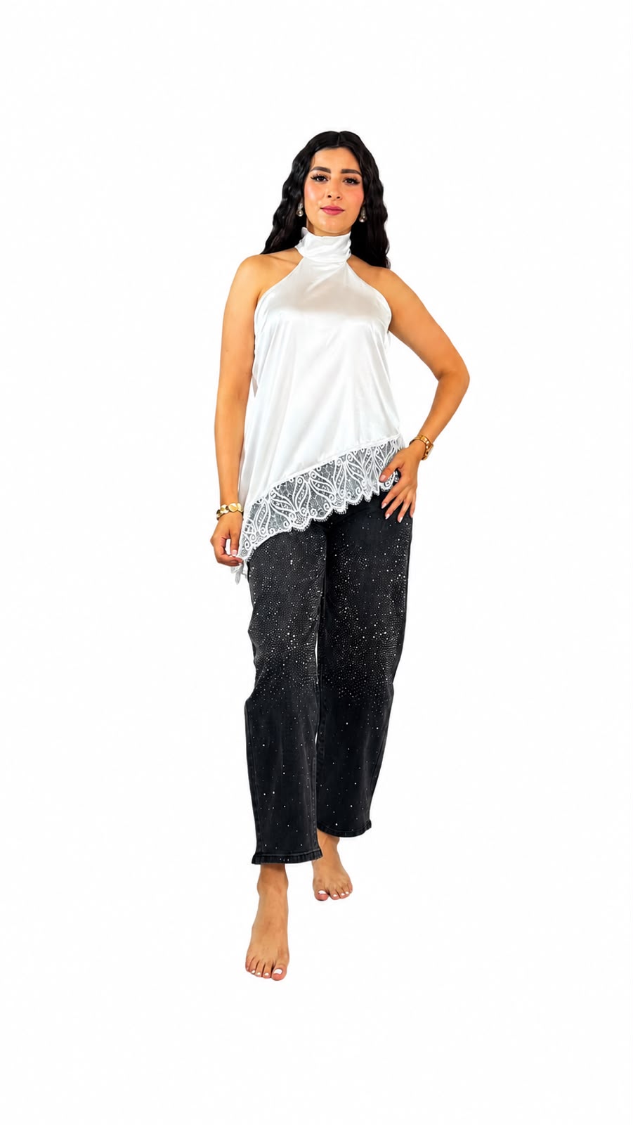 BLUSA SESGADA LARGA