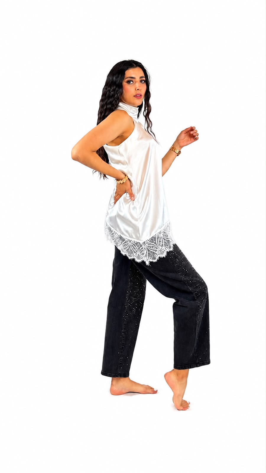 BLUSA SESGADA LARGA