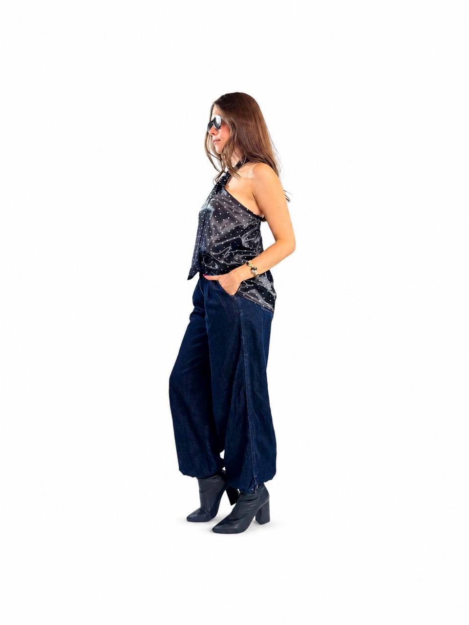 BLUSA CORBATA PUNTOS