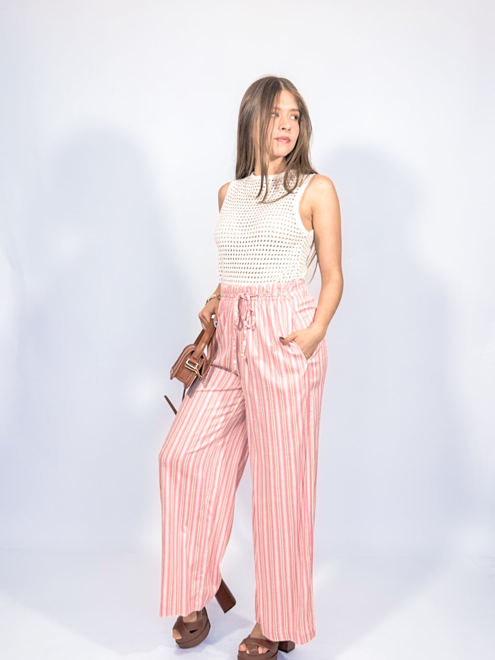 PANTALON RAYADO CON JARETA