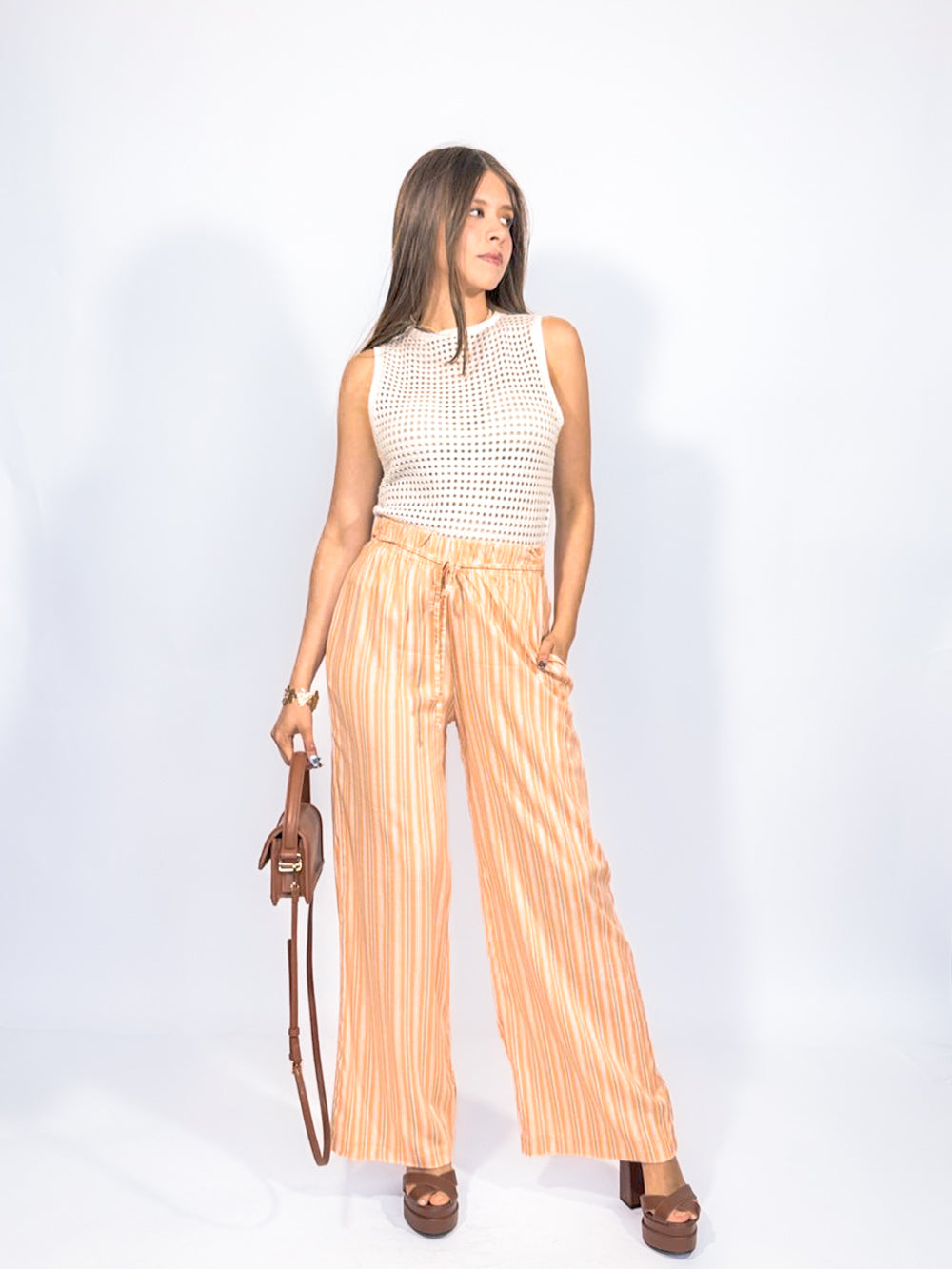 PANTALON RAYADO CON JARETA