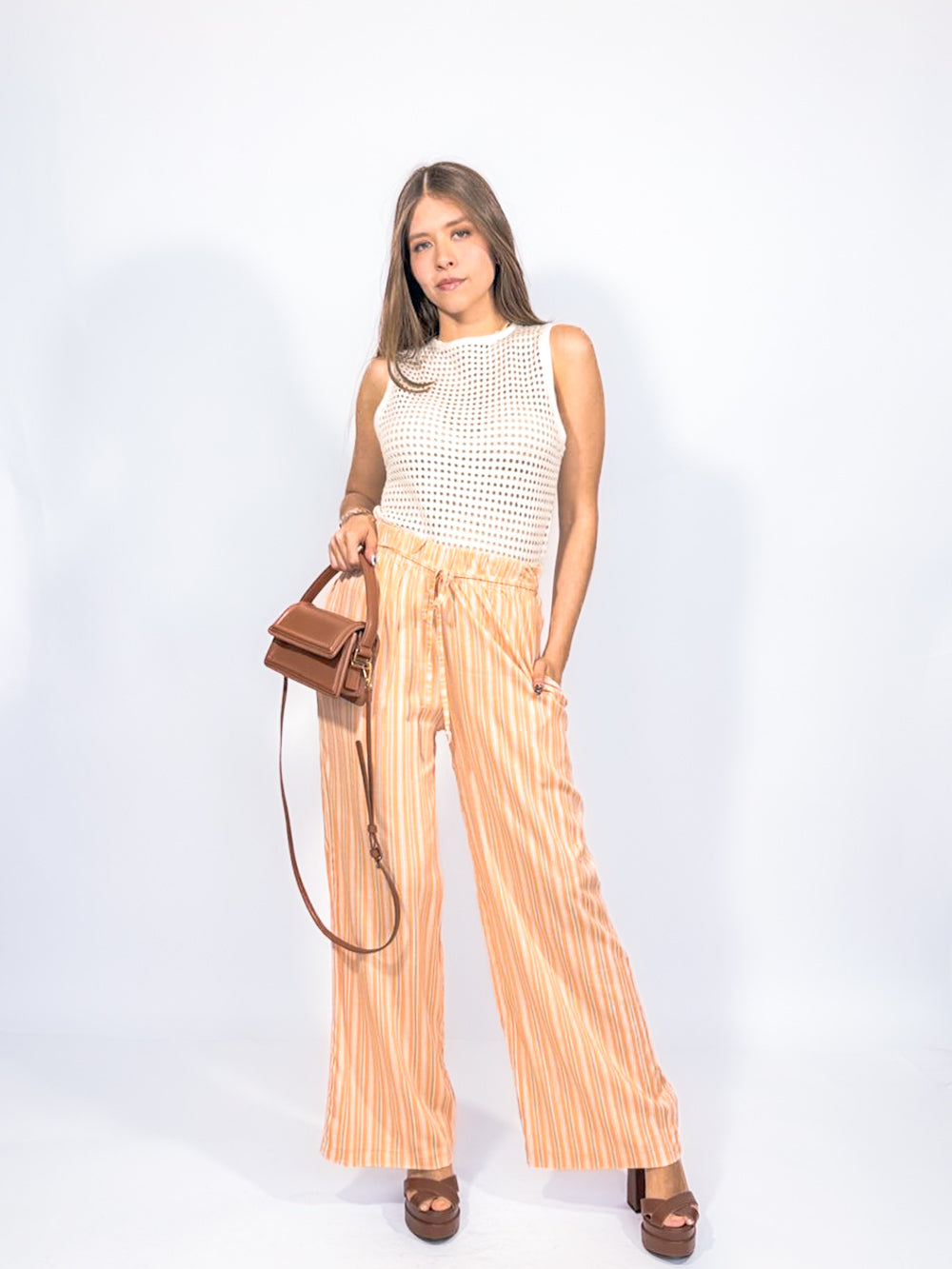 PANTALON RAYADO CON JARETA