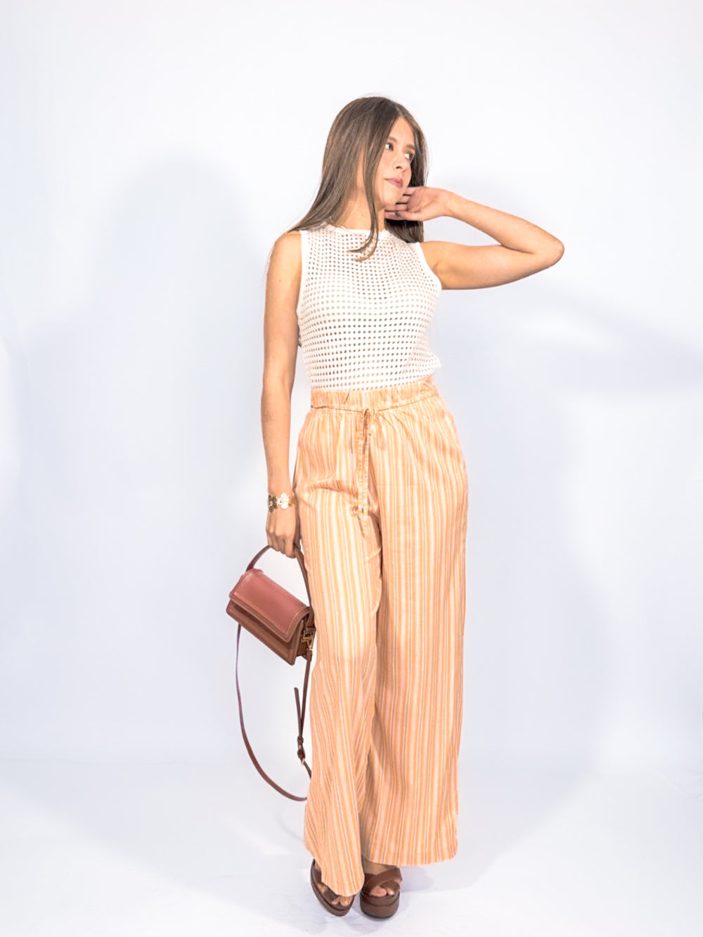 PANTALON RAYADO CON JARETA
