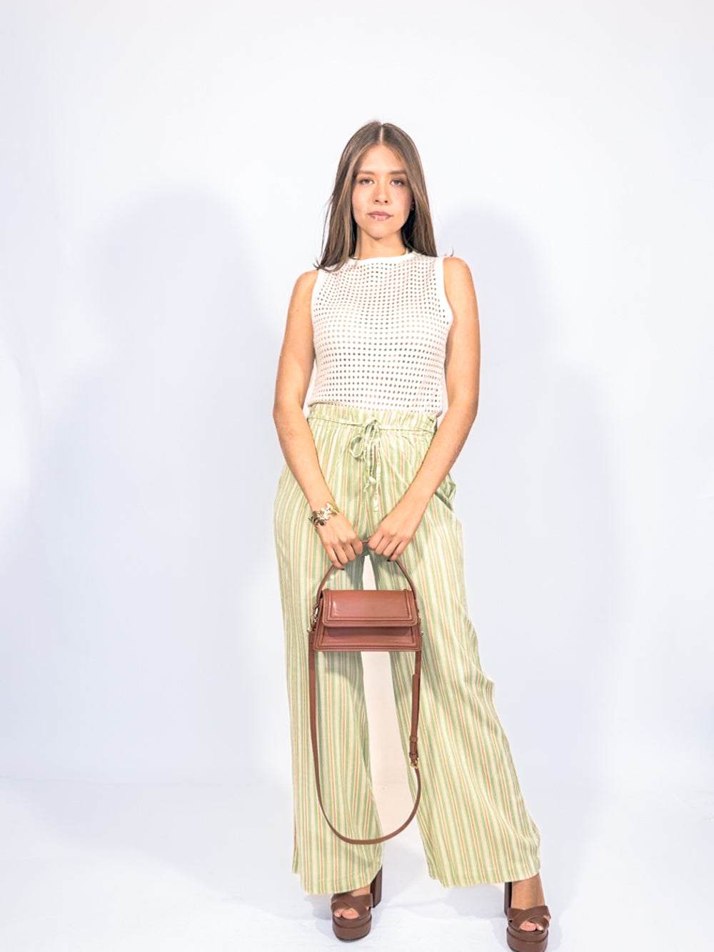 PANTALON RAYADO CON JARETA