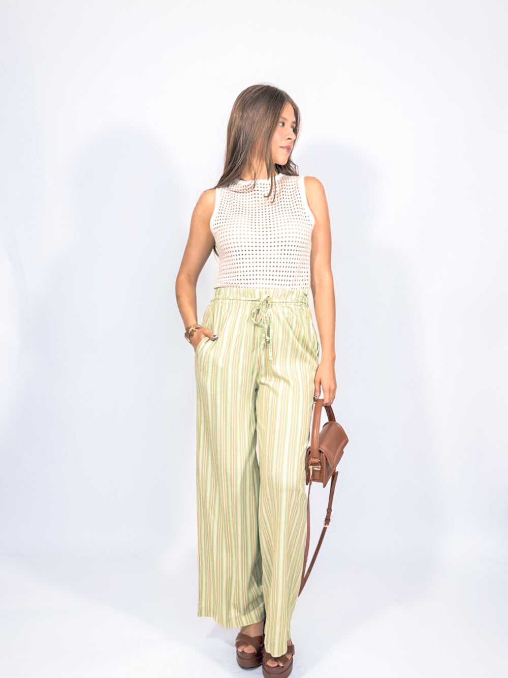 PANTALON RAYADO CON JARETA