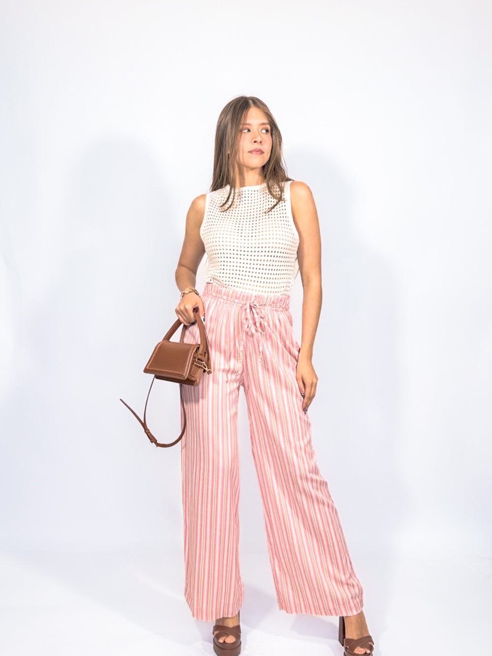 PANTALON RAYADO CON JARETA
